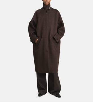 Manteau mi-long Leandre  - Soeur - Marron et noir