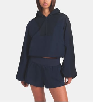 Sweat à capuche signature en coton mélangé - Skims - Navy