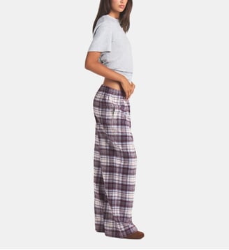 Pyjama en flannel à carreaux  - Skims - Violet