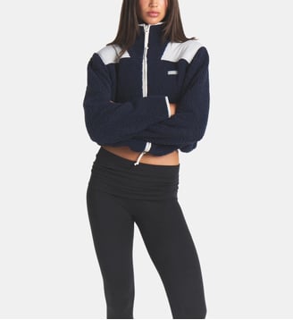 Veste Teddy Boxy Zip Up - Skims - Navy