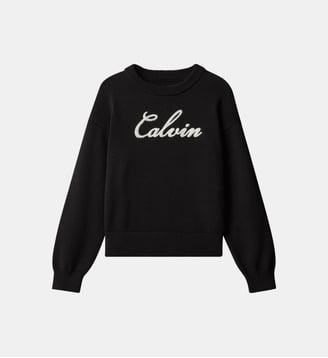 Pull à col rond - Calvin Klein - Noir