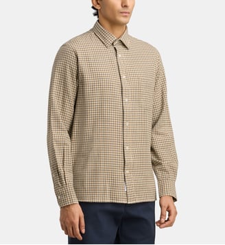Chemise Flanel Micro Caro - Eden Park - Beige