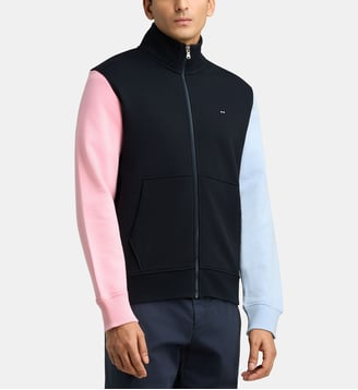 Sweat zippé Dorade Rose - Eden Park - Bleu marine