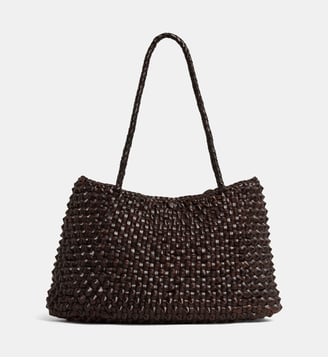 Sac à main tressé en cuir - Dragon Diffusion - Marron