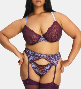 Porte-jarretelles Satin Secrets Garter - Savage x Fenty - Violet