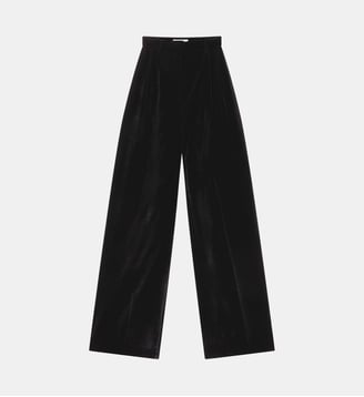 Pantalon Pleated Velvet - Stella McCartney - Black