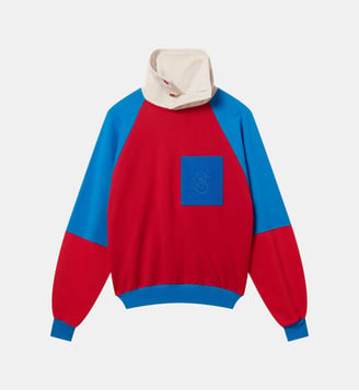 Sweatshirt à col montant Colour Block High - Stella McCartney - Bleu et rouge
