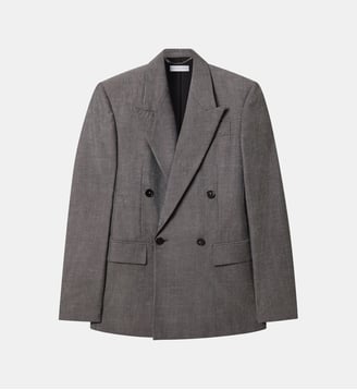 Blazer Double-Breasted Twill - Stella McCartney - Grey