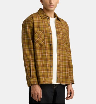 Chemise Mike en flanelle de coton - Polar Skateboard - Jaune vert