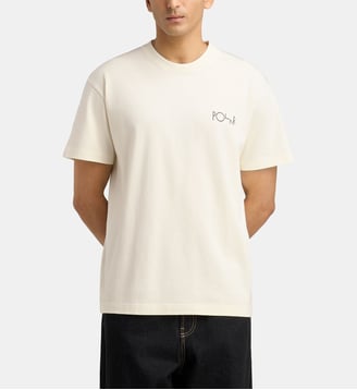 T-shirt Contrast Fill Log - Polar Skateboard - Écru et noir