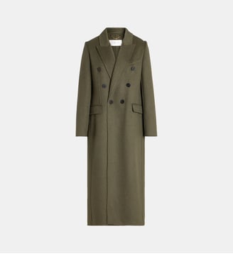 Manteau long Catriona laine - Victoria Beckham - Vert