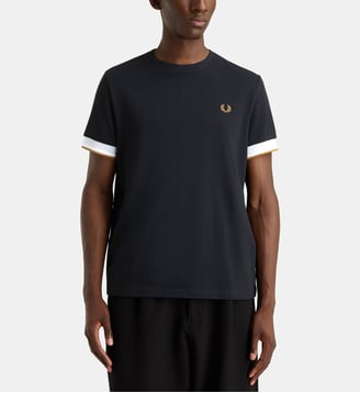 T-shirt en piqué de coton - Fred Perry - Noir