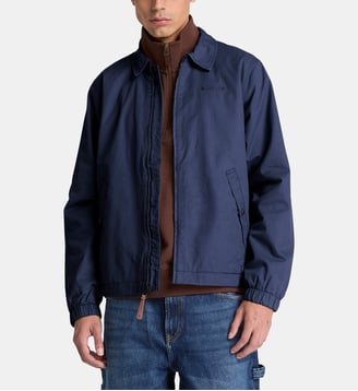 Blouson droit en coton signature - Timberland - Bleu marine