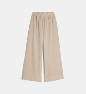 Pantalon large en velours de coton - IL GUFO - Marron chocolat