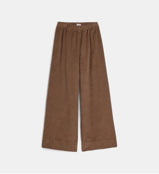 Pantalon large en velours de coton - IL GUFO - Écru
