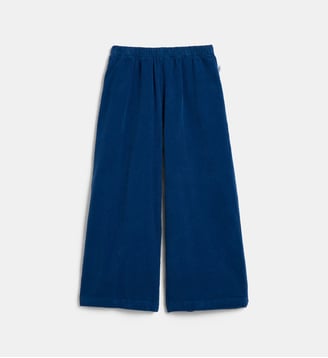 Pantalon large en velours côtelé - IL GUFO - Bleu encre