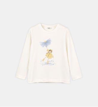 T-shirt à manches longues - IL GUFO - Milk