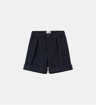 Short de costume à pinces - IL GUFO - Bleu marine