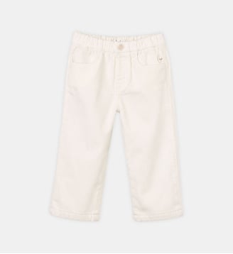 Pantalon droit en velours côtelé - IL GUFO - Milk