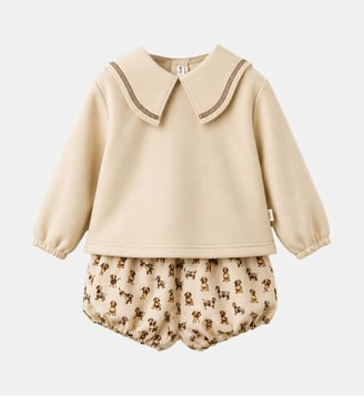 Ensemble sweat et bloomer - IL GUFO - Beige