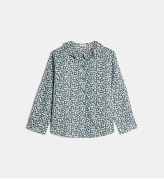 Blouse Liberty - IL GUFO - Bleu et écru