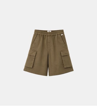 Bermuda cargo en gabardine - IL GUFO - Kaki