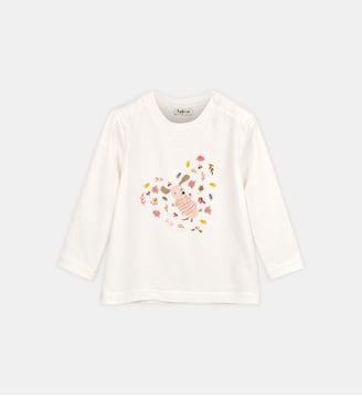 T-shirt cœur chien - IL GUFO - Milk