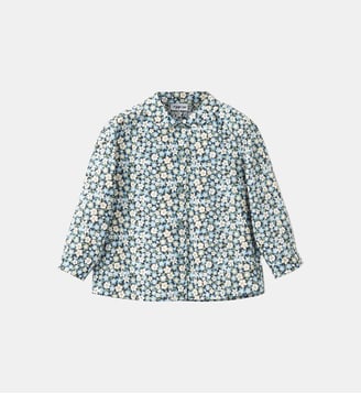 Chemise imprimé liberty - IL GUFO - Bleu poudreux