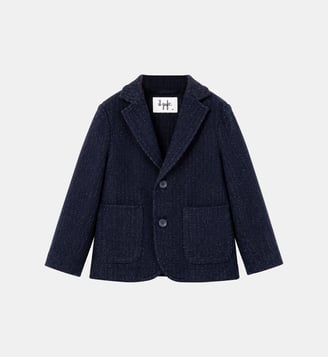Veste de costume en feutre - IL GUFO - Bleu foncé