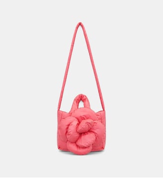 Sac cabas doudoune fleur - IL GUFO - Fraise