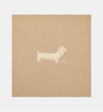 Couverture carrée petit chien - IL GUFO - Bouleau