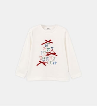 T-shirt petits nœuds - IL GUFO - Milk