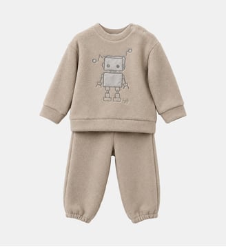 Ensemble jogging en polaire pilou robot - IL GUFO - Gris