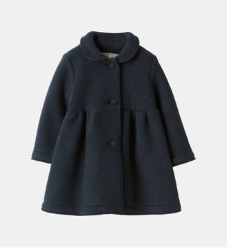 Manteau à col rond - IL GUFO - Bleu marine