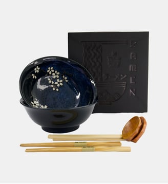 Coffret de 2 Bols à Ramen - Tokyo Design Studio - Bleu cobalt