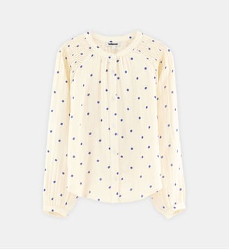 Blouse Hopla en coton - Bellerose - Ecru et bleu