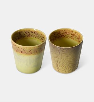 Ensemble de 2 mugs à cafe Van Gogh Tournesols - Hkliving - Jaune