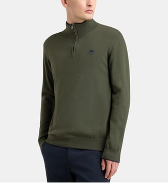 Pull camionneur droit à finitions contrastées - North Sails - Forest night green