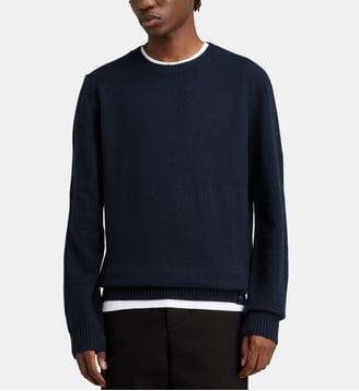 Pull col rond en grosse jauge laine - North Sails - Bleu marine