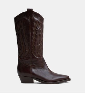 Bottes Western Delea en cuir - Jonak - Marron foncé