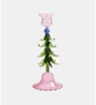 Bougeoir Sapin de Noël - &Klevering - Vert et rose