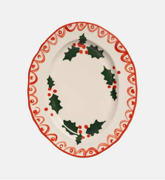 Petit plat de service Houx - &Klevering - Blanc