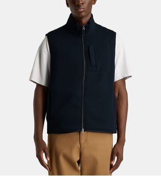 Blouson sans manches en maille Poket - Gant - Bleu marine