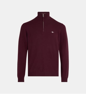 Pull col camionneur signature laine - Gant - Lie de vin
