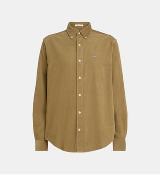 Chemise en velours de coton - Gant - Kaki marron