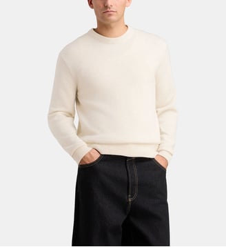 Pull en laine et cachemire - Solid Homme - Écru