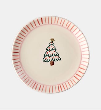 Assiette Sapin - Rice - Blanc