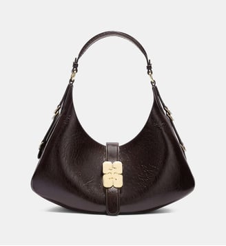 Sac hobo Kat Small - Ganni - Marron foncé