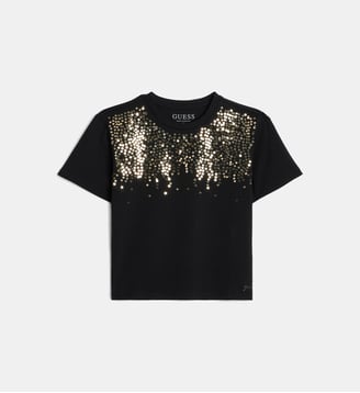 T-shirt droit à manches longues - Guess - Noir