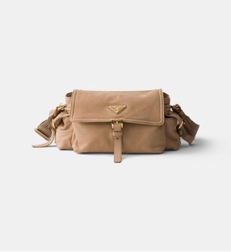 Sac porté épaule Explore en cuir nappa - Prada - Neutre